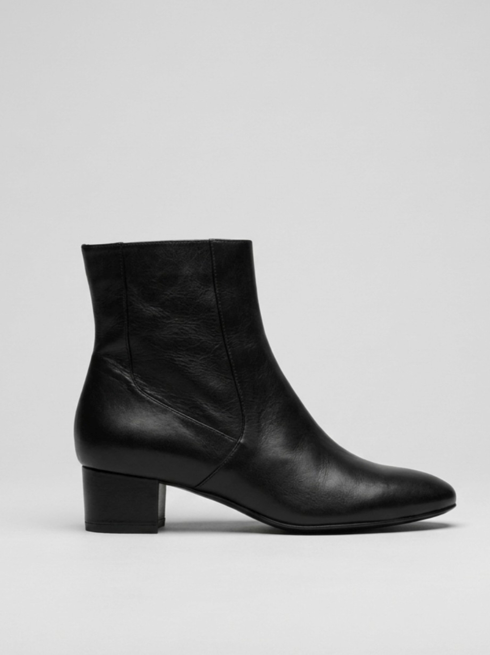 Manolo Blahnik Black Leather Ankle Boots